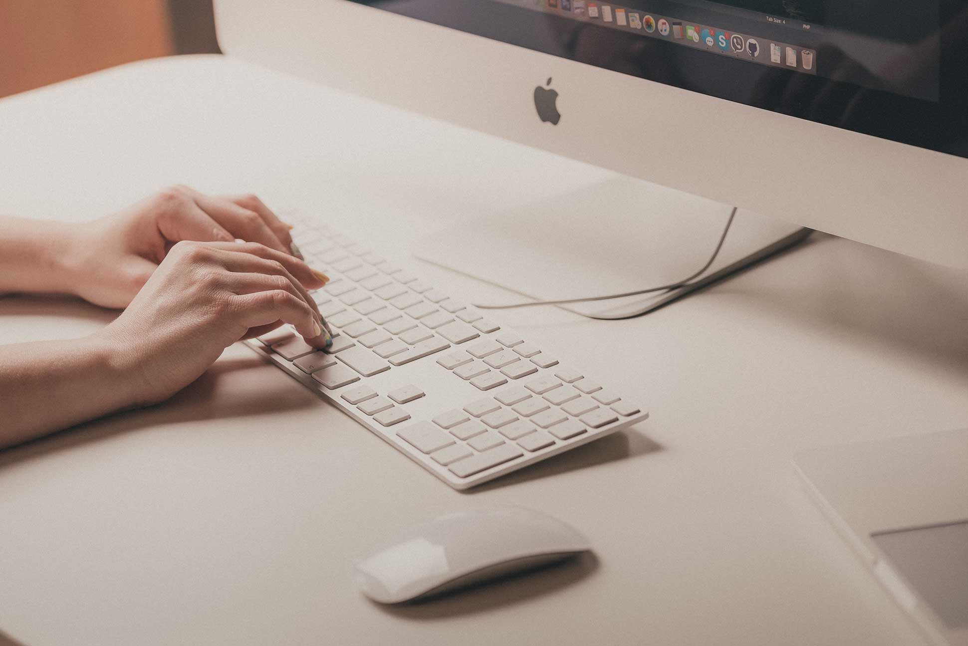 Hands on a keyboard