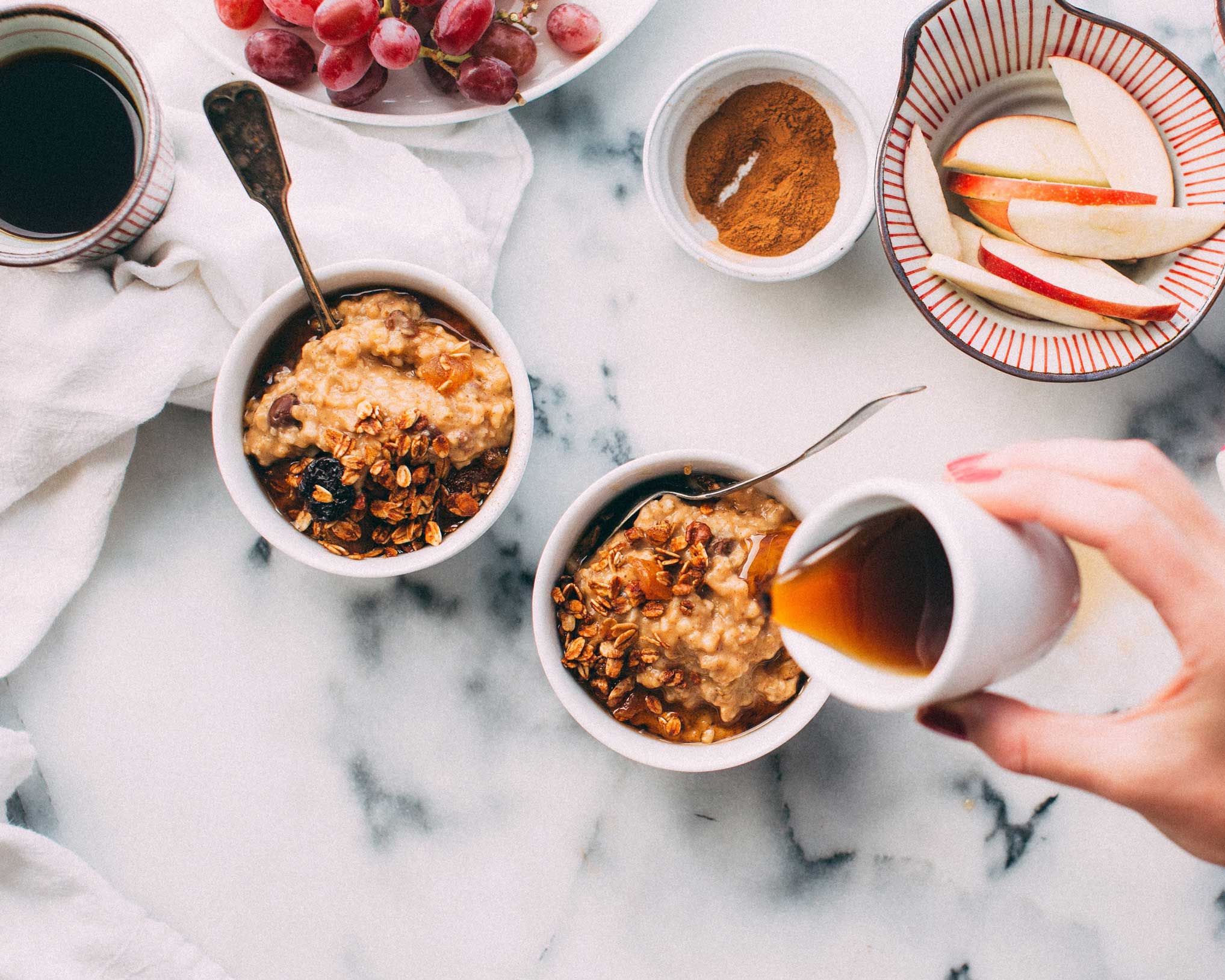 Meatless Monday oatmeal with fruit