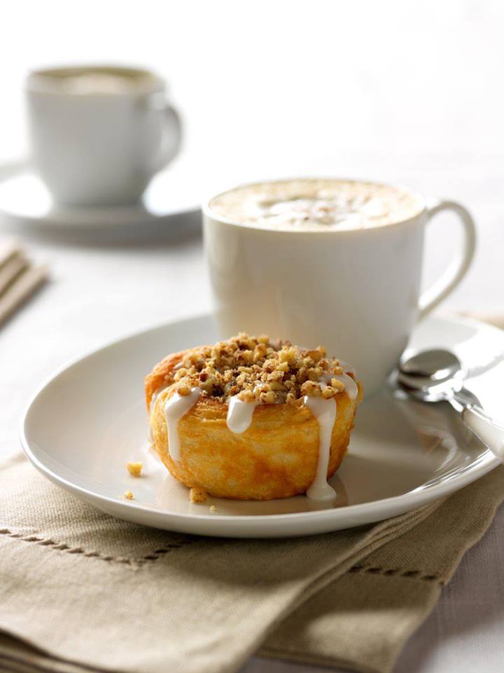 Duffeyrolls's namesake pastry with lattes