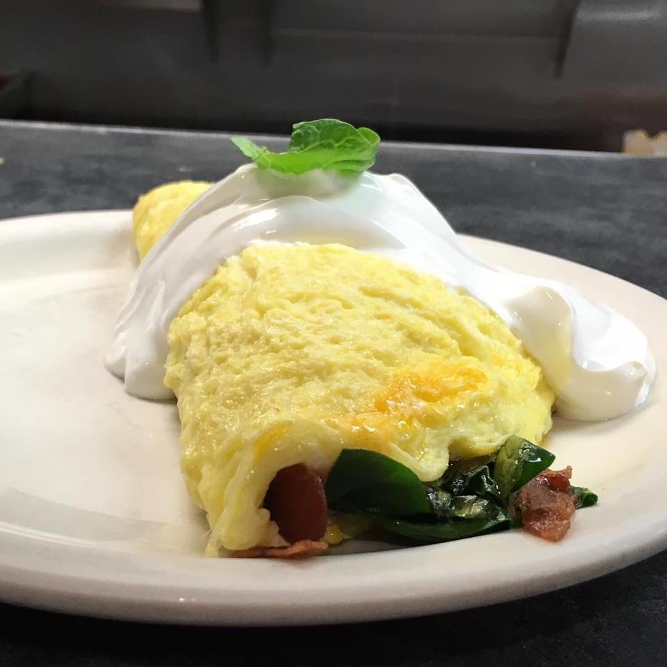 The Omelettry's omelette on a plate