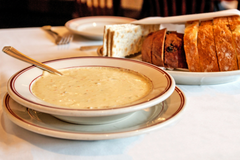 Wild Rice cream of rice soup with bread