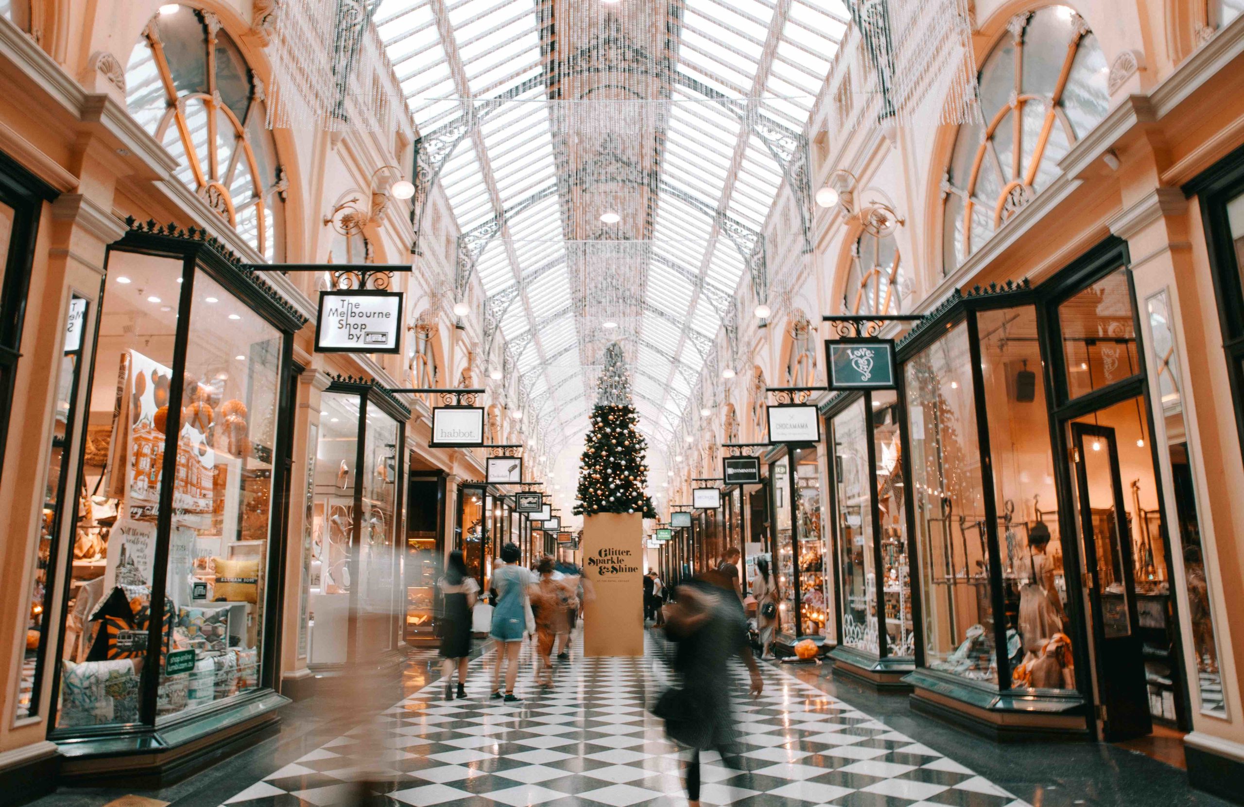 Inside a beautifully designed mall  