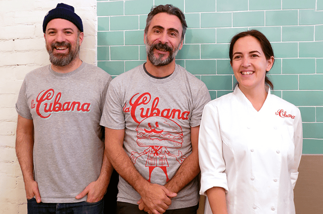 Pablo, Victor and Corrina of the La Cubana restaurant in Toronto.